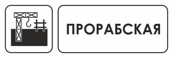 И02  прорабская (пленка, 300х100 мм) - Охрана труда на строительных площадках - Указатели - Магазин охраны труда и техники безопасности stroiplakat.ru